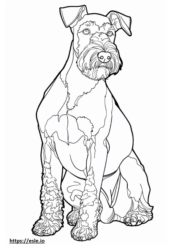 Kartun Airedale Terrier gambar mewarnai