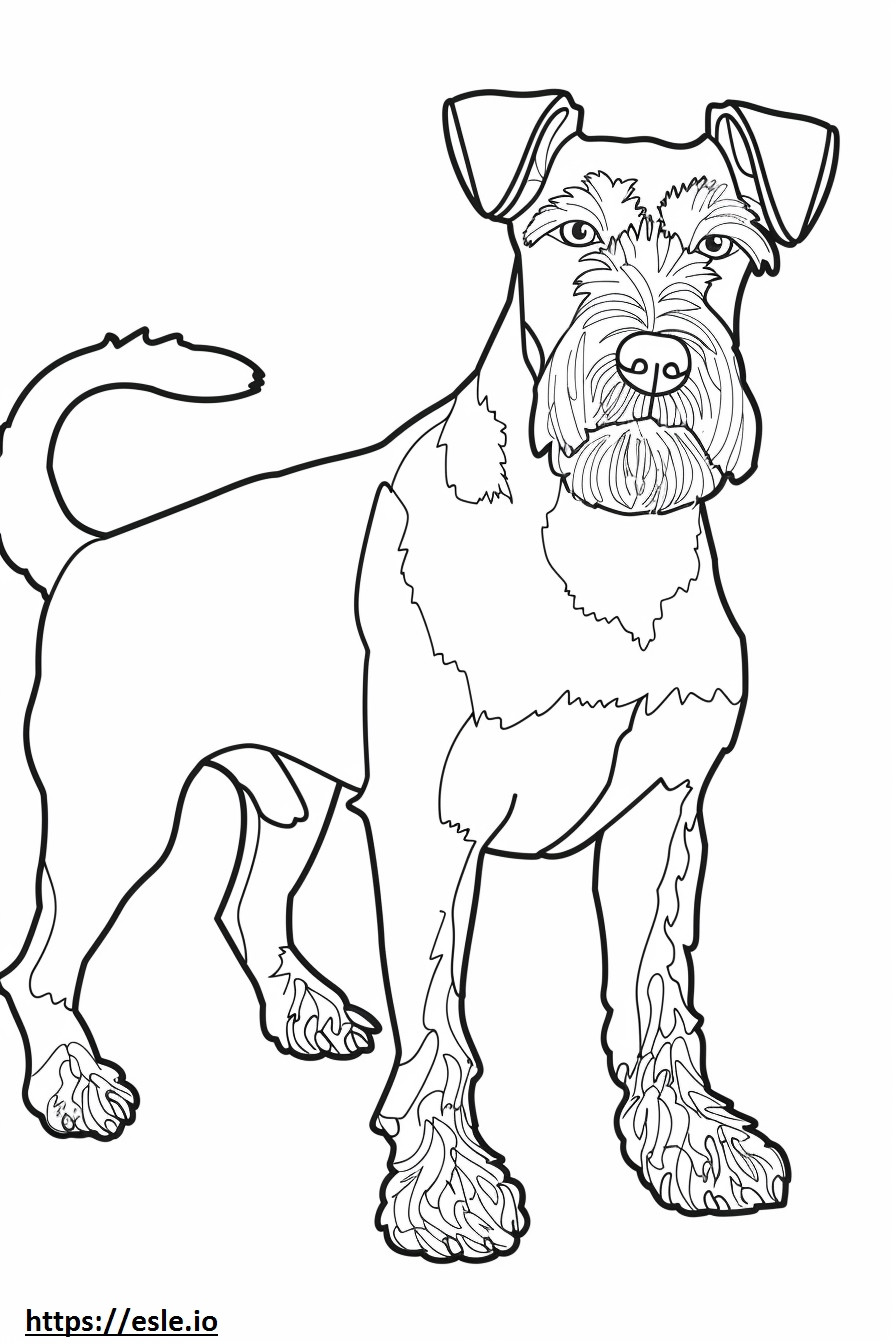 Airedale Terrier happy coloring page