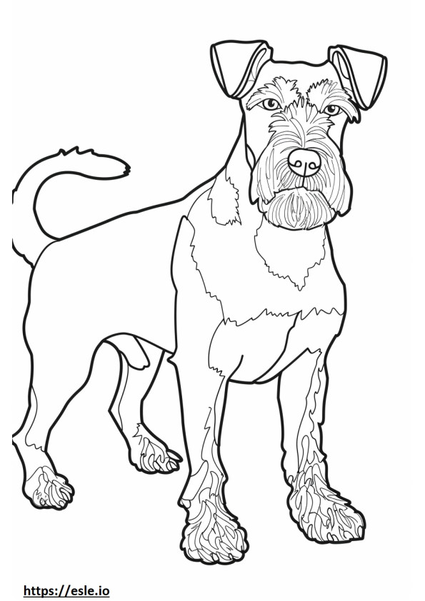 Airedale Terrier happy coloring page