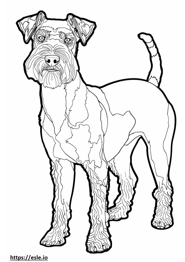 Airedale Terrier Friendly coloring page