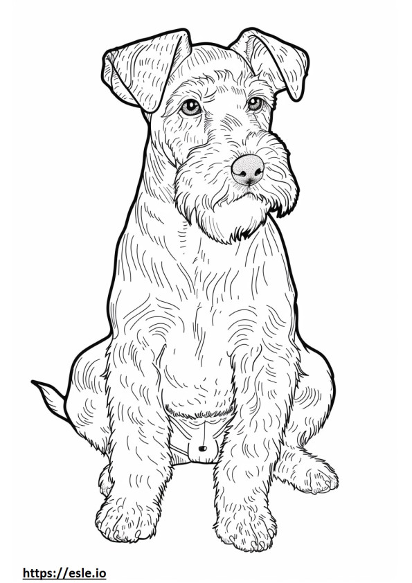 Apto para Airedale Terrier para colorear e imprimir