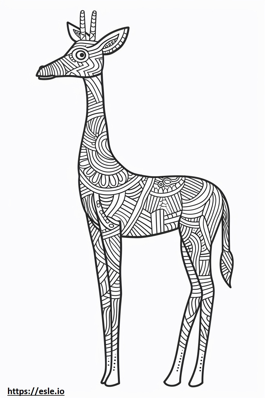 Airedoodle full body coloring page