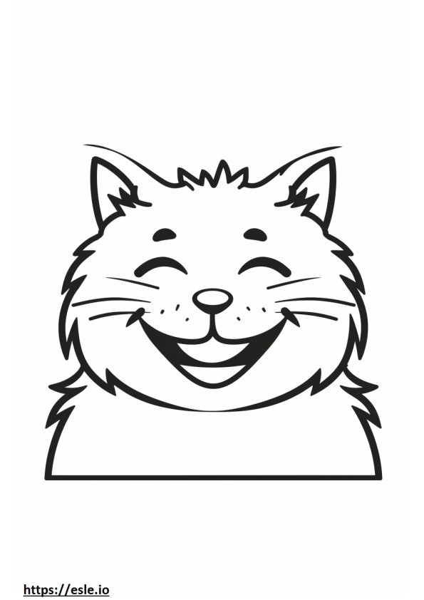 Akbash-Lächeln-Emoji ausmalbild