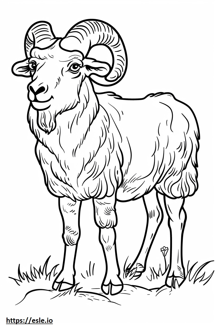 Akbash happy coloring page