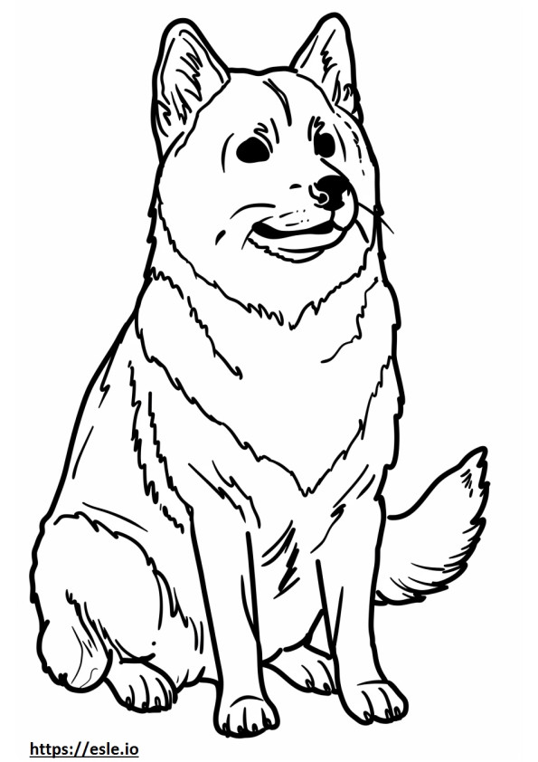 Akita-Schäferhund süß ausmalbild