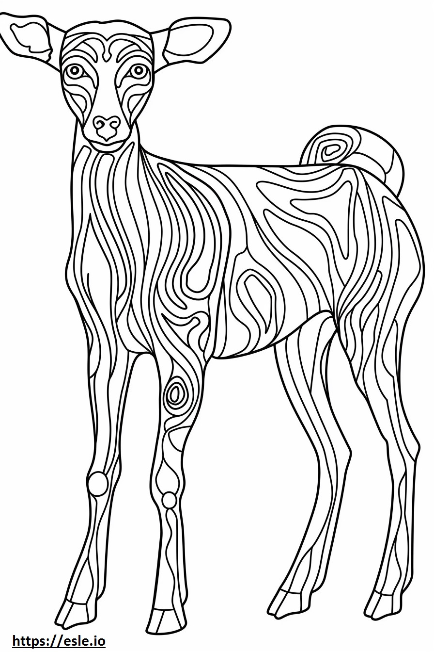 Alabai (Centraal-Aziatische herder) volledig lichaam kleurplaat kleurplaat