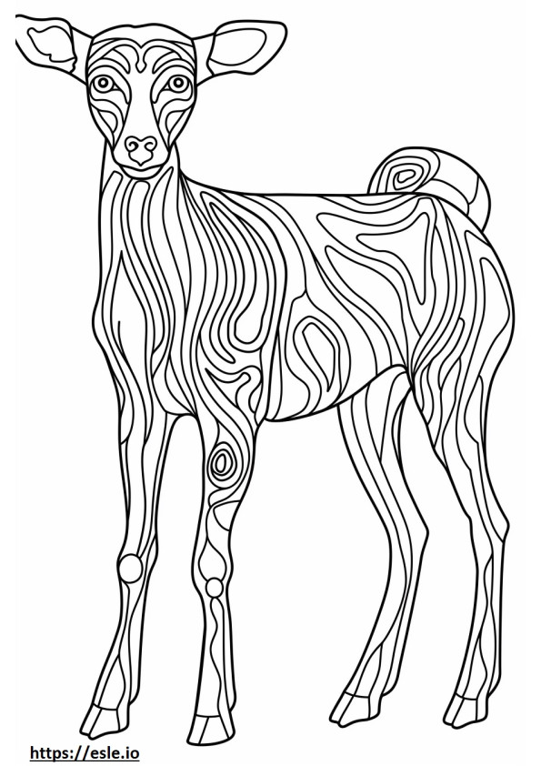 Alabai (Central Asian Shepherd) full body coloring page