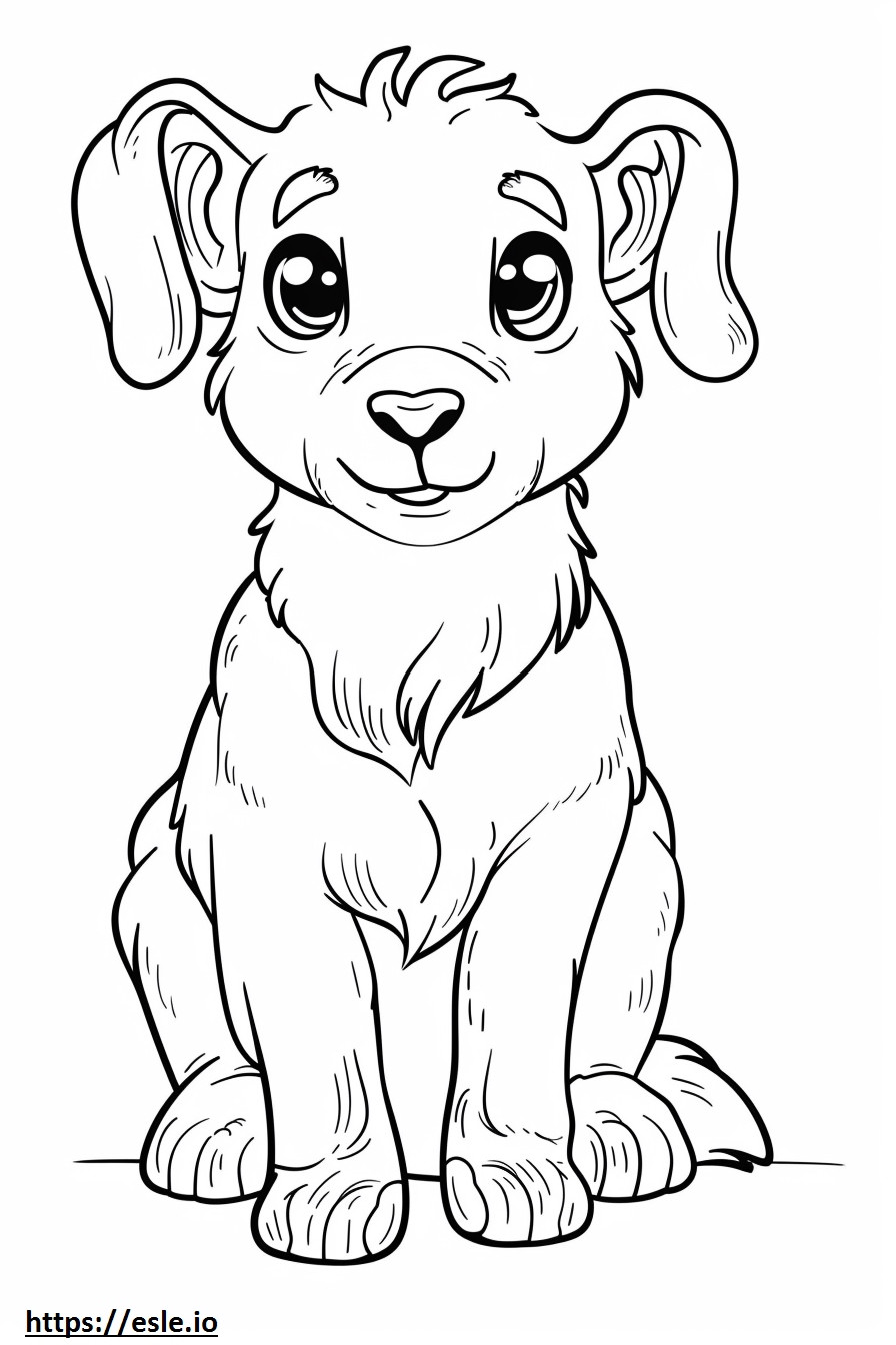 Alabai (Central Asian Shepherd) baby coloring page
