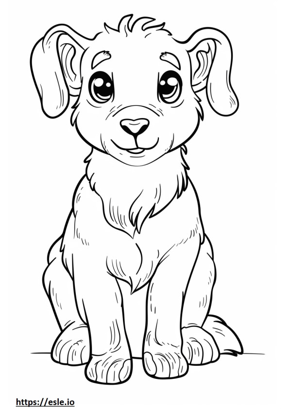 Alabai (Central Asian Shepherd) baby coloring page