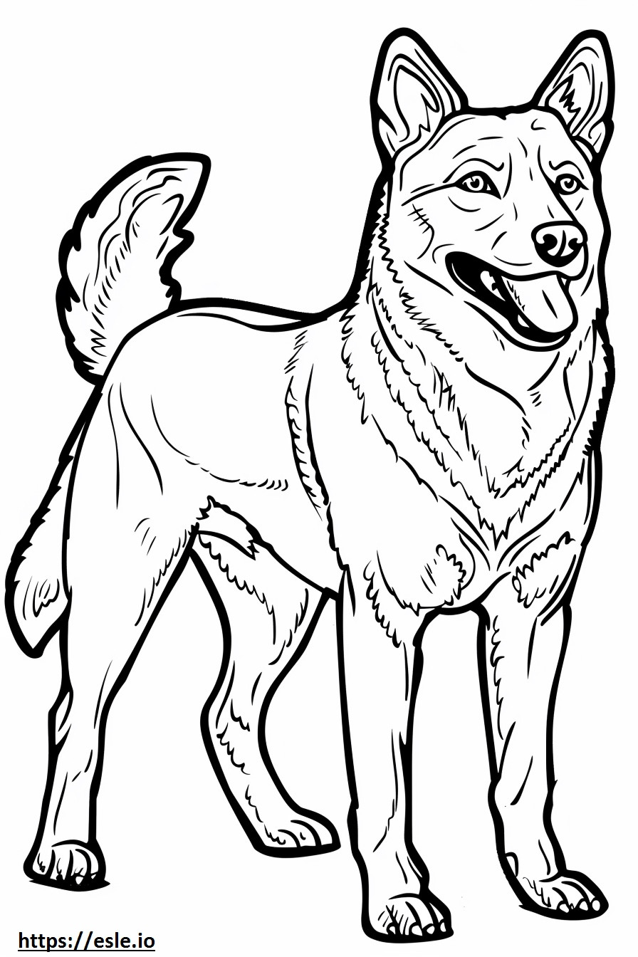 Alabai (Orta Asya Çoban Köpeği) gülümseme emojisi boyama