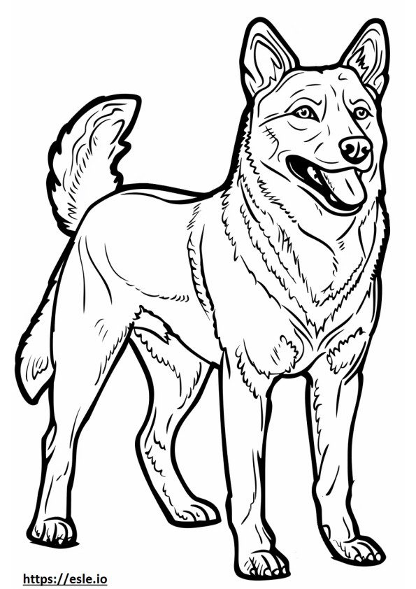 Alabai (Zentralasiatischer Schäferhund) lächelt Emoji ausmalbild