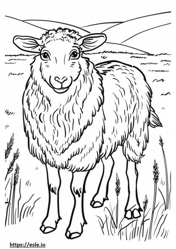 Alabai (Centraal-Aziatische herder) cartoon kleurplaat