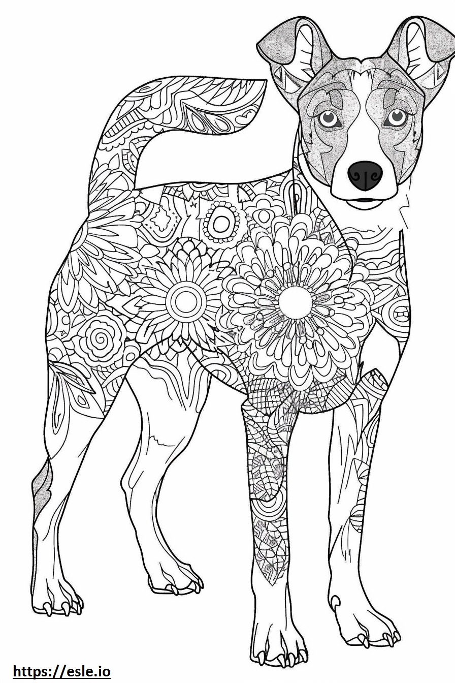 Alabai (Orta Asya Çoban Köpeği) sevimli boyama