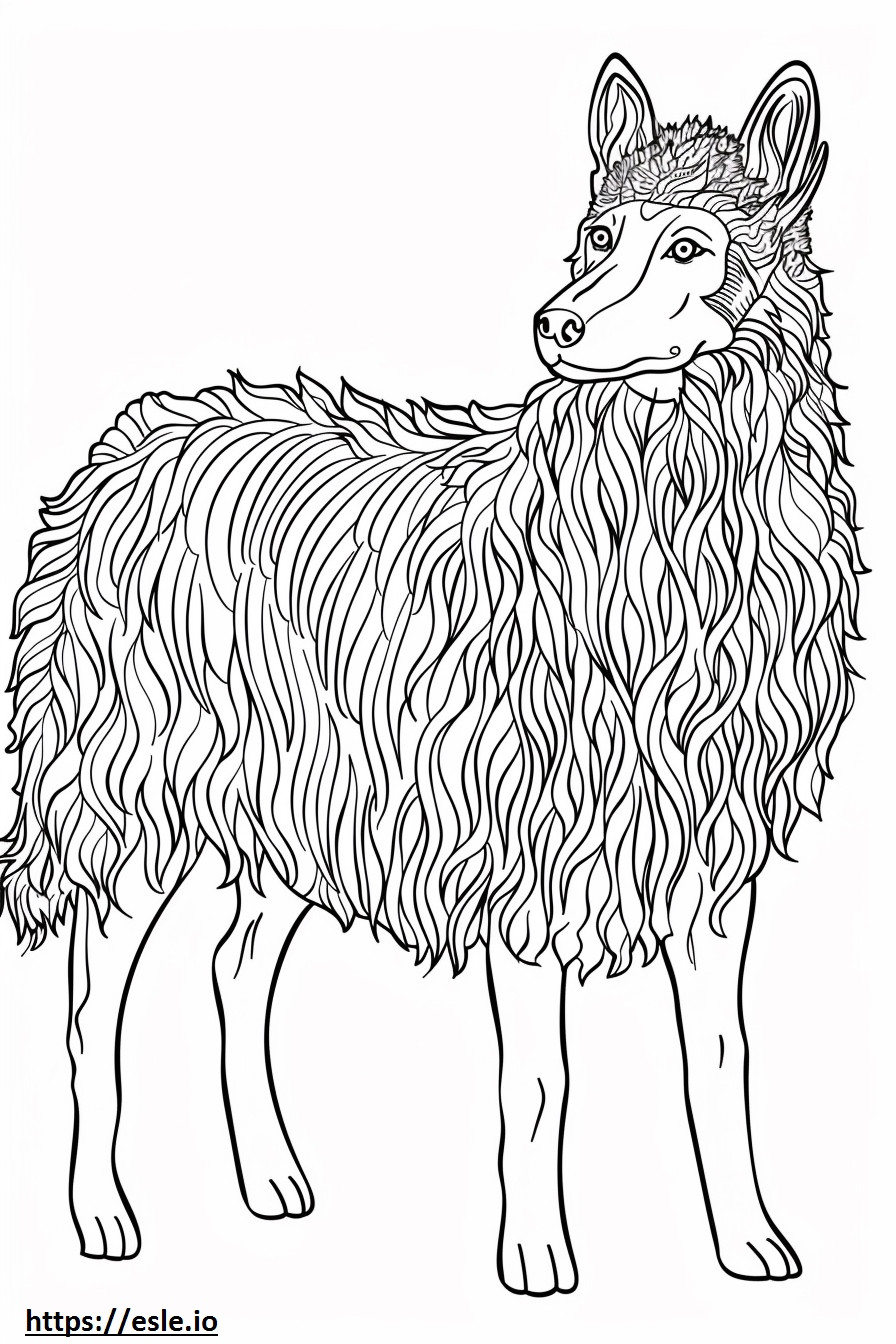 Alabai (Centraal-Aziatische herder) Kawaii kleurplaat kleurplaat