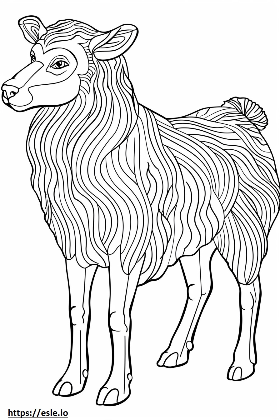 Alabai (pastore dell'Asia centrale) amichevole da colorare