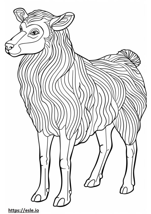 Alabai (pastore dell'Asia centrale) amichevole da colorare
