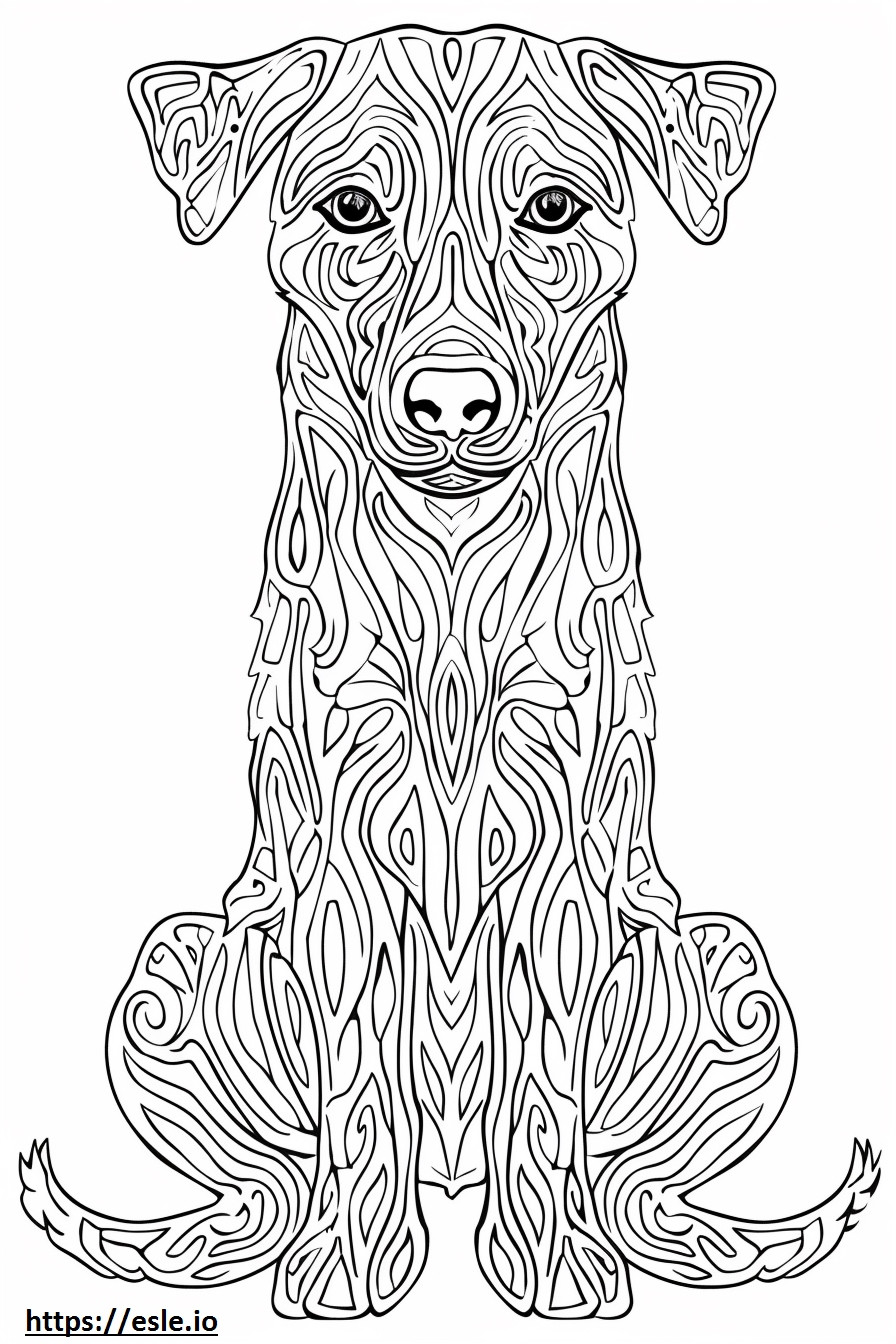 Alabai (Central Asian Shepherd) Friendly coloring page