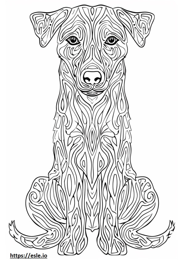 Alabai (Central Asian Shepherd) Friendly coloring page