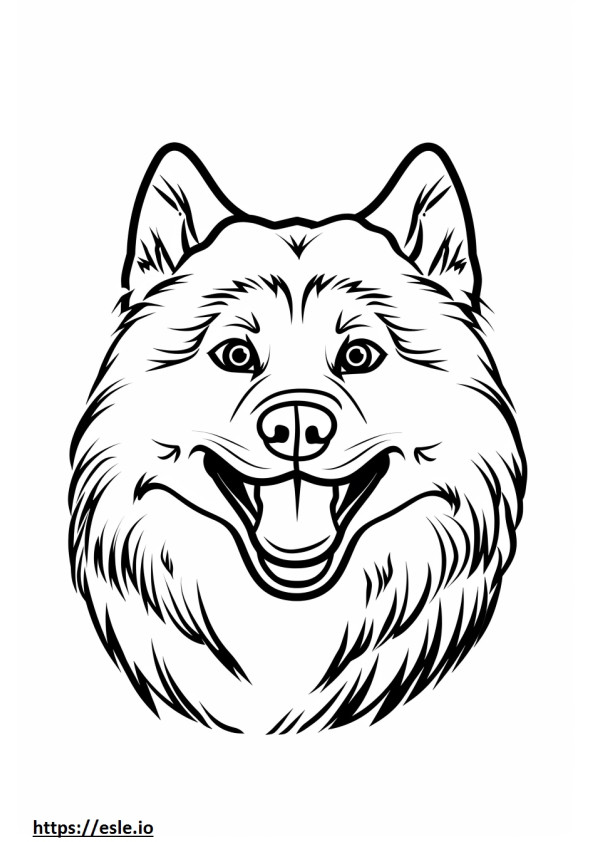 Alaskan Malamute-Lächeln-Emoji ausmalbild