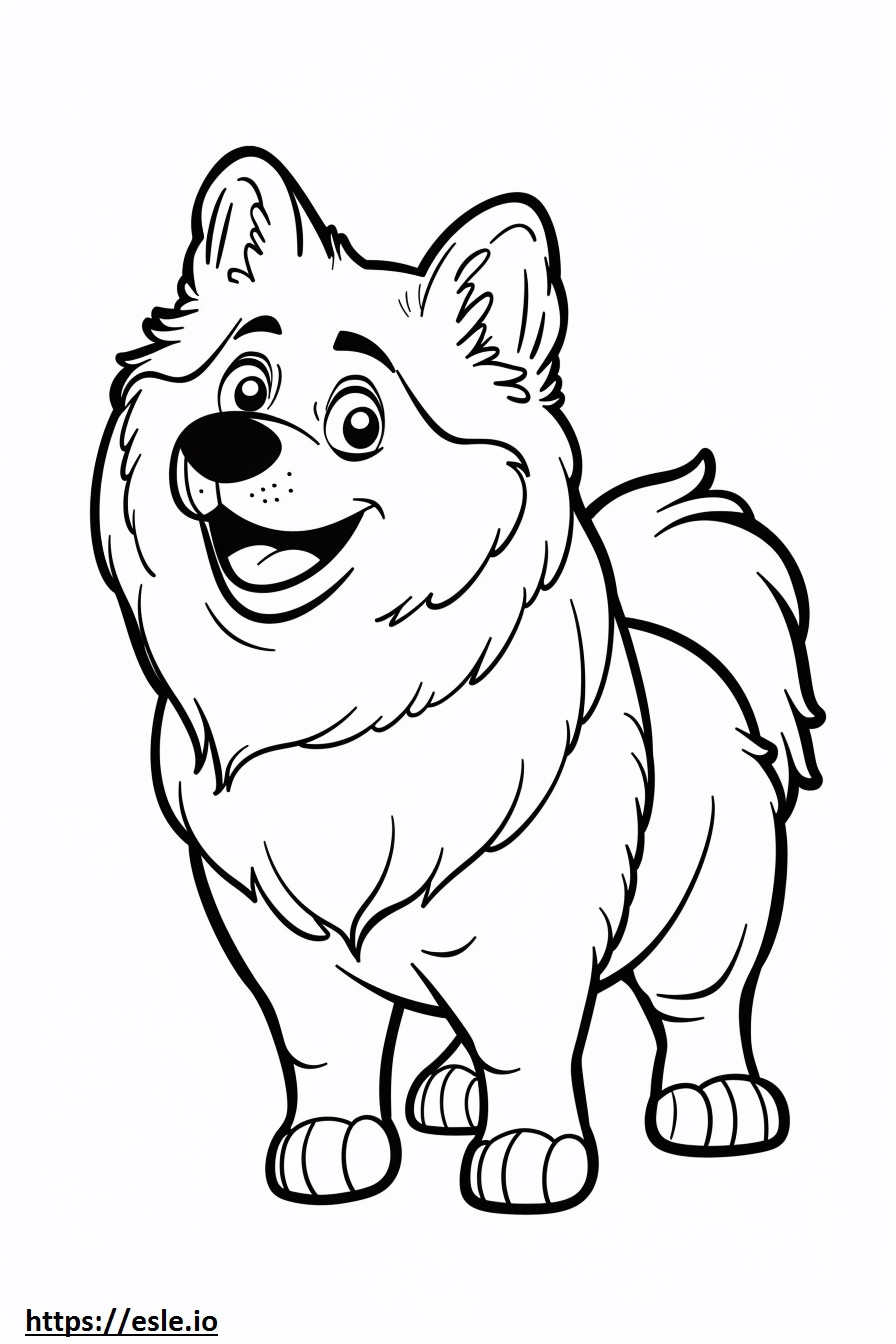 Alaska Çoban Köpeği gülümseme emojisi boyama