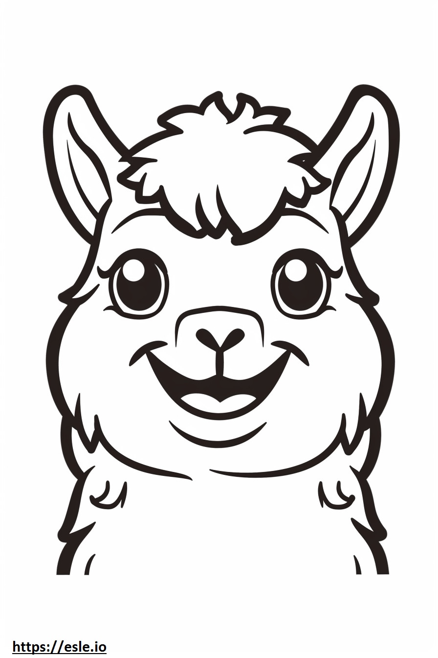 Alpaka mosoly emoji szinező