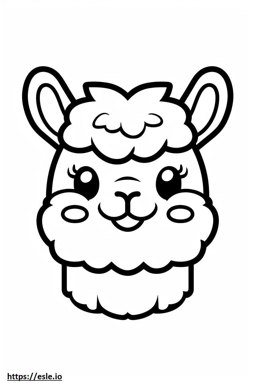 Alpaka mosoly emoji szinező