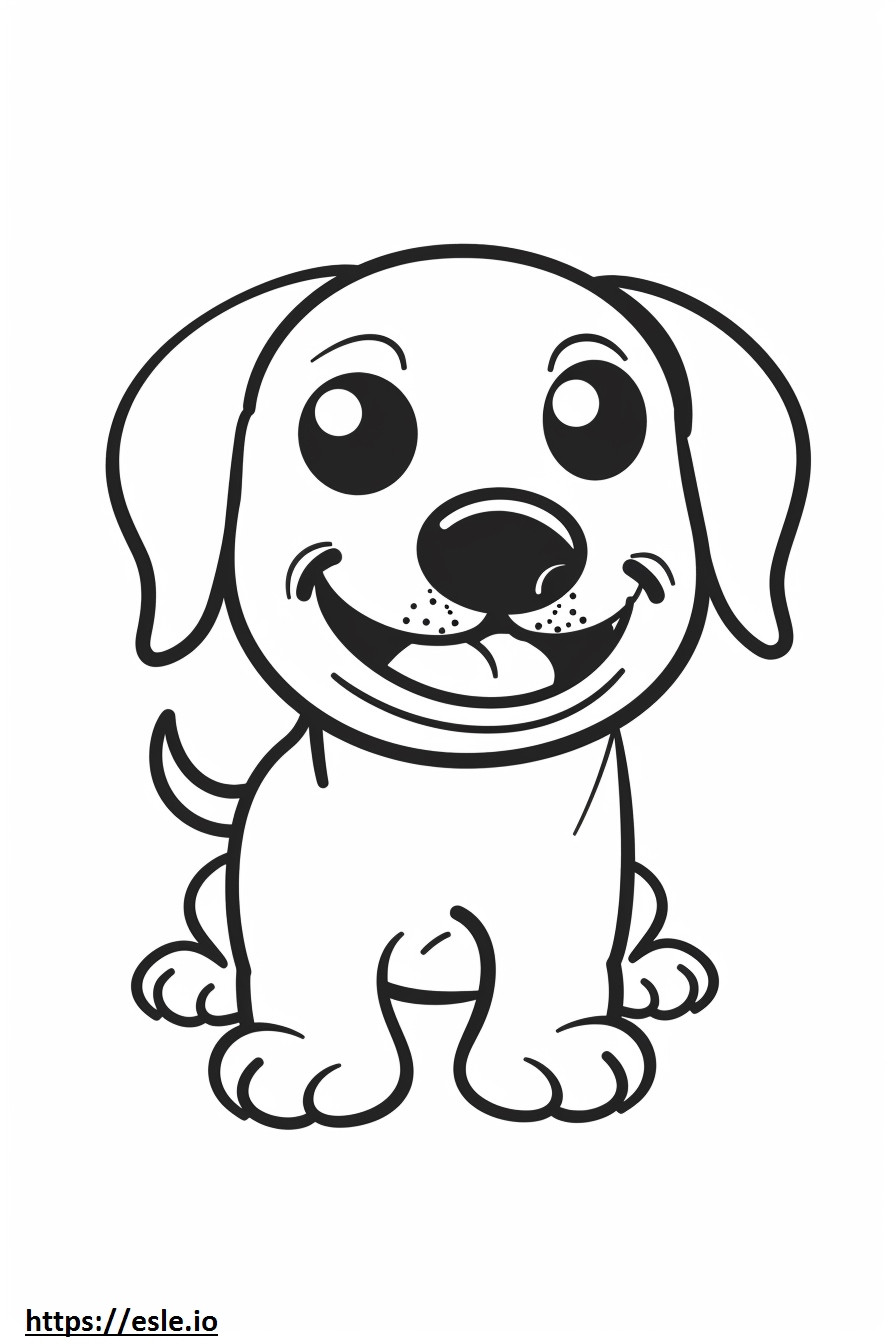 Coloriage Emoji sourire de Dachsbracke alpin à imprimer