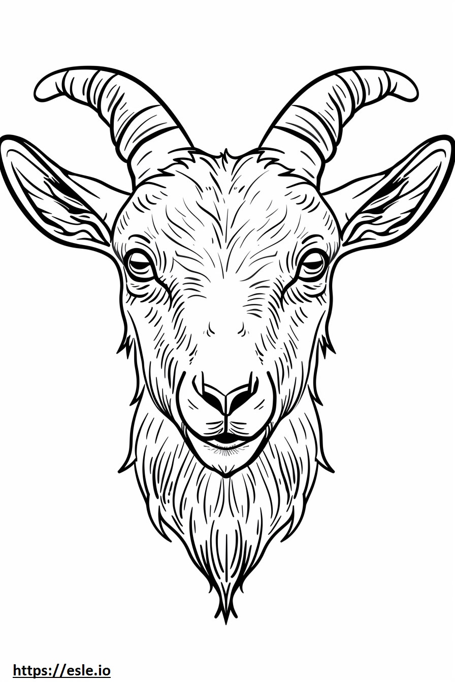 Cara de cabra alpina para colorear e imprimir