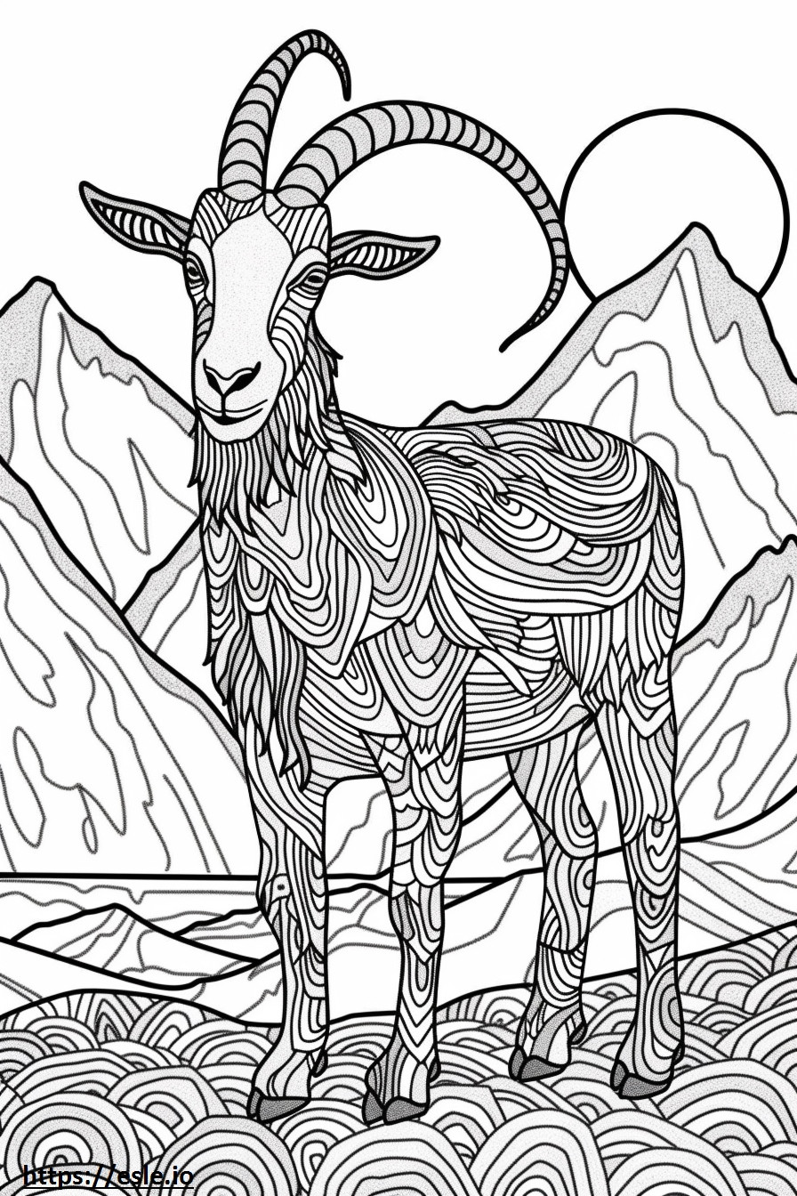 Coloriage Adapté aux chèvres alpines à imprimer