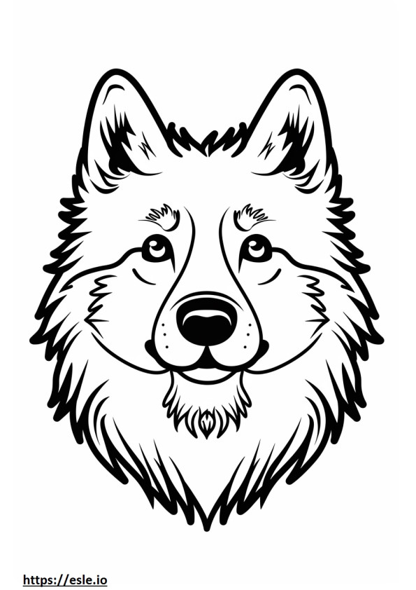 Alusky face coloring page