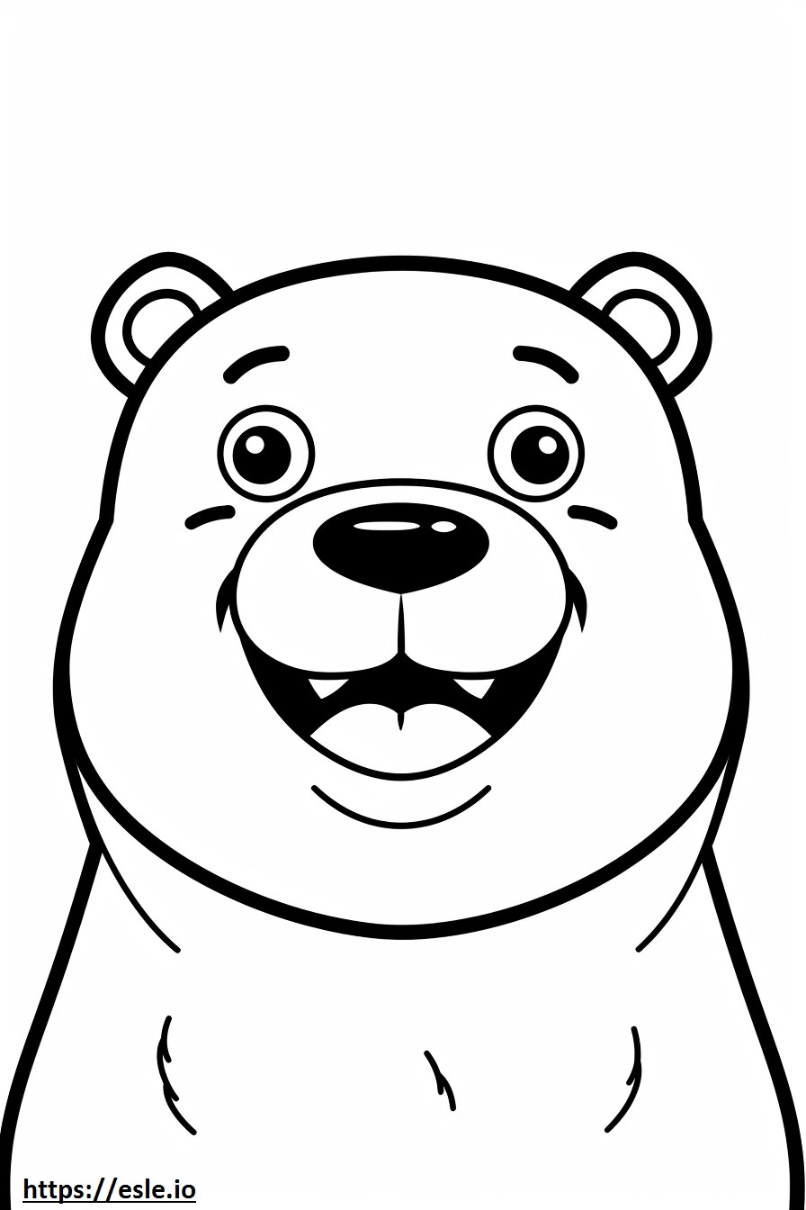 Emoji de sonrisa de Alusky para colorear e imprimir