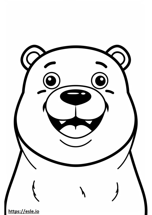 Emoji de sonrisa de Alusky para colorear e imprimir