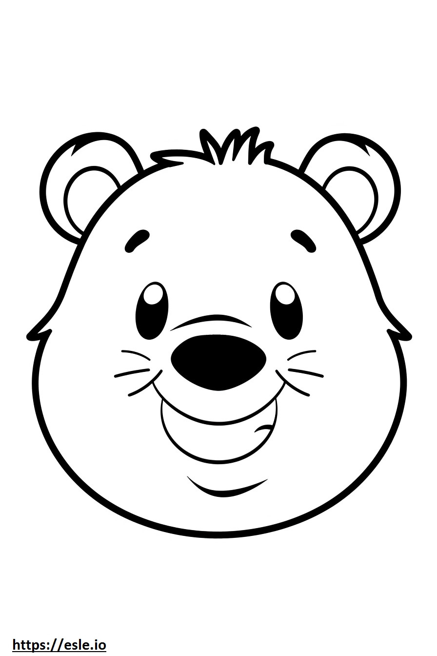 Emoji de sorriso de Alusky para colorir