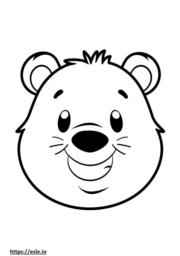 Alusky-glimlach-emoji kleurplaat