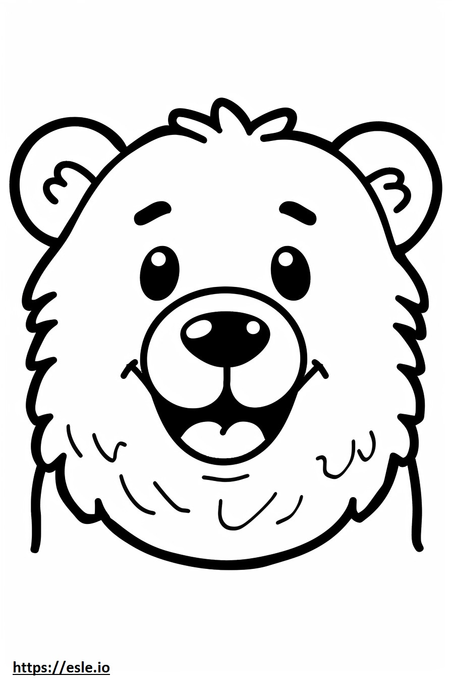 Emoji de sorriso de Alusky para colorir