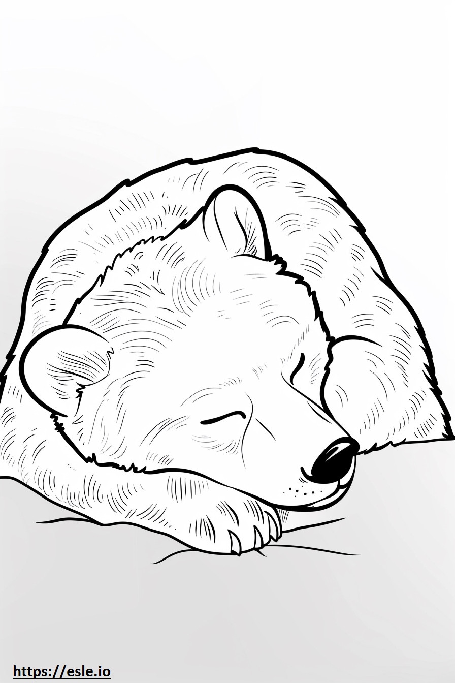 Alusky Sleeping coloring page