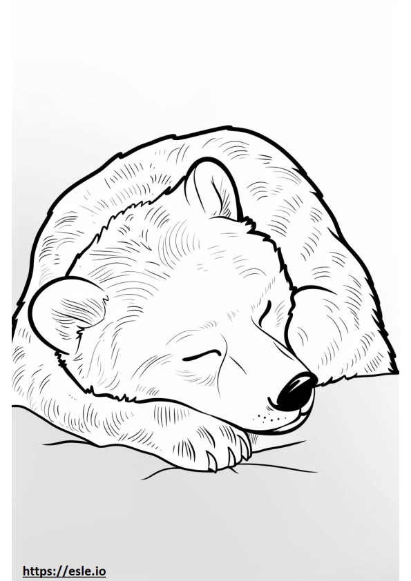 Alusky Sleeping coloring page