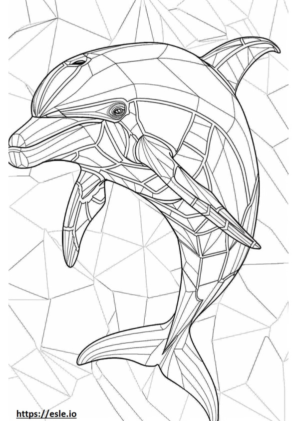 Amazon River Dolphin (Pink Dolphin) face coloring page