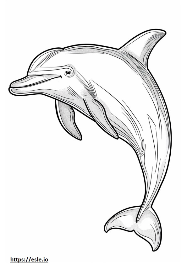 Amazonas-Flussdelfin (Rosa Delfin) lächelt Emoji ausmalbild