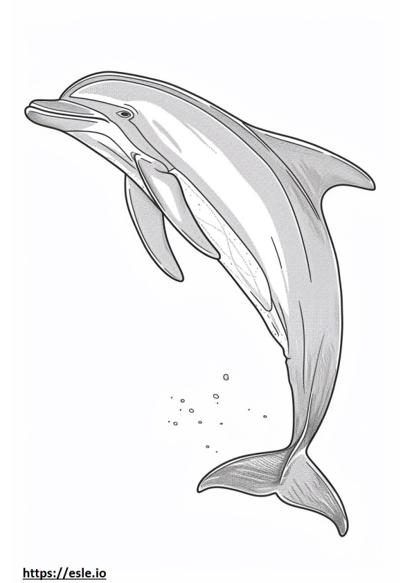 Emoji del sorriso del delfino del Rio delle Amazzoni (delfino rosa). da colorare