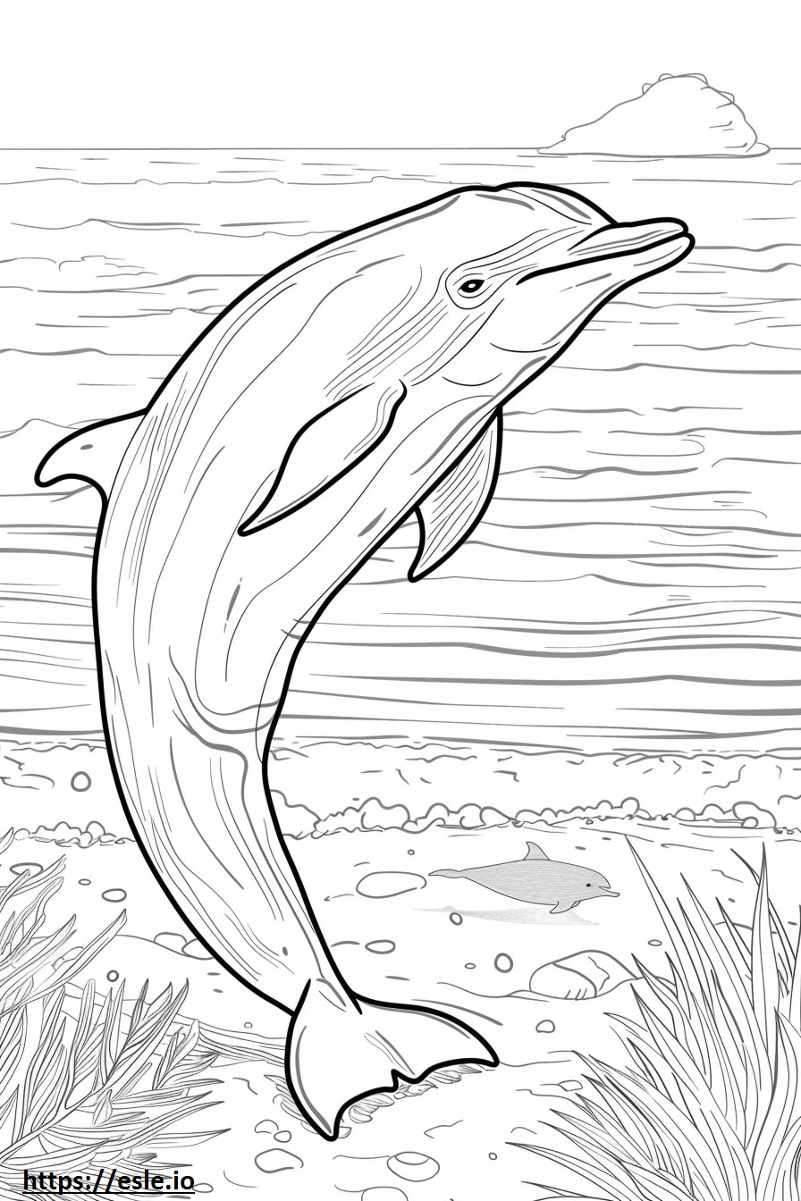 Lumba-lumba Sungai Amazon (Lumba-lumba Merah Muda) senang gambar mewarnai