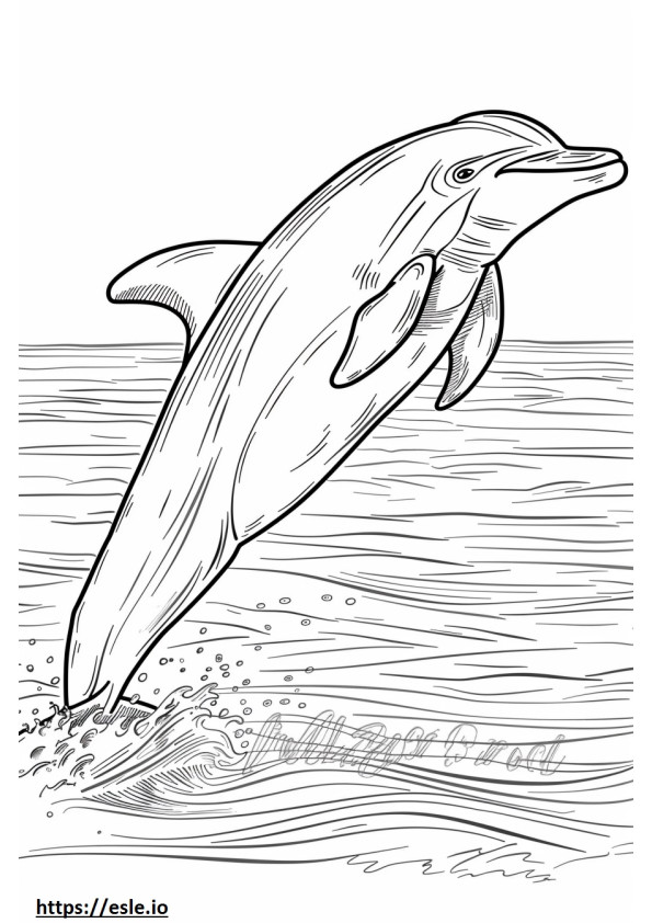 Zabawa delfina amazońskiego (różowego delfina). kolorowanka