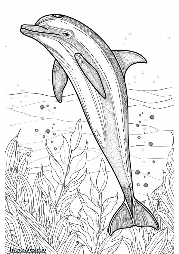 Amigable con los delfines del río Amazonas (delfín rosado) para colorear e imprimir