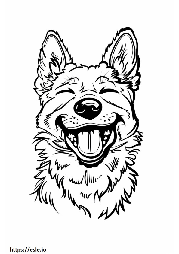 Emoji de sonrisa alsaciana americana para colorear e imprimir