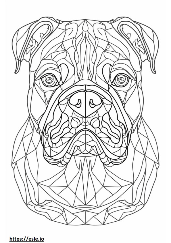 Amerikai bulldog arc szinező