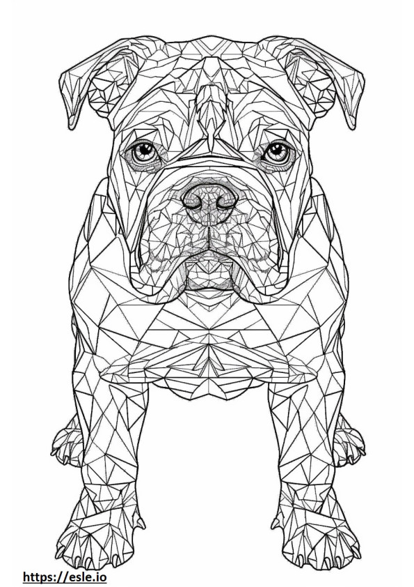 American Bulldog Friendly coloring page