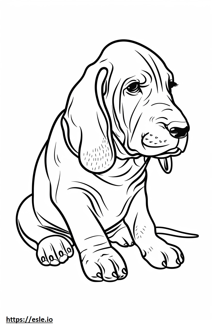 Bebé Coonhound americano para colorear e imprimir