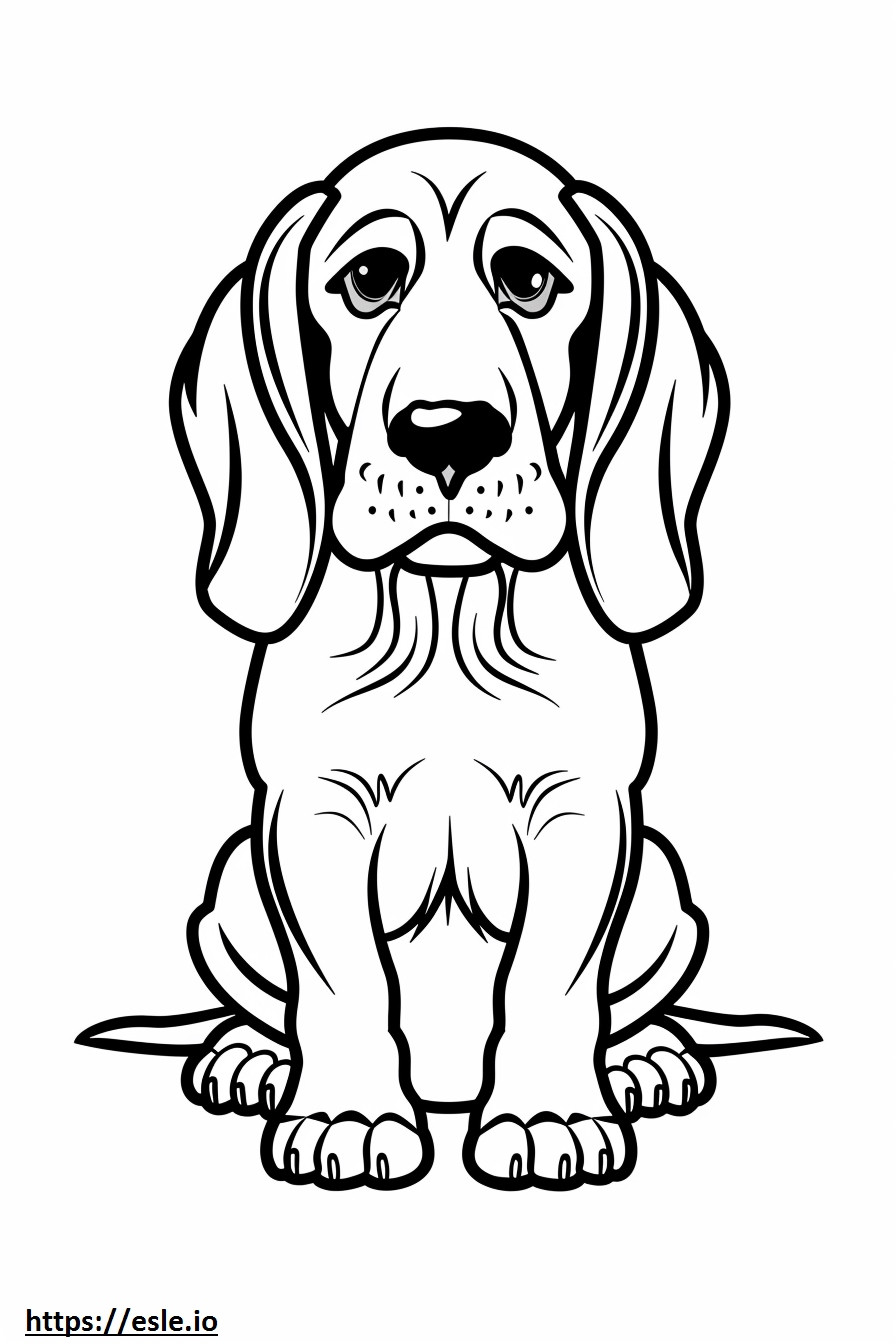 Emoji de sonrisa de Coonhound americano para colorear e imprimir