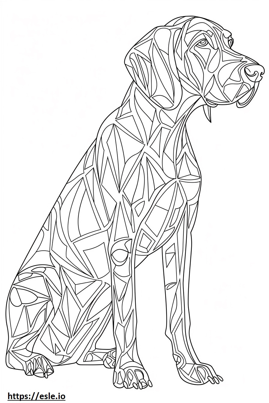 Coonhound amerykański, uroczy kolorowanka