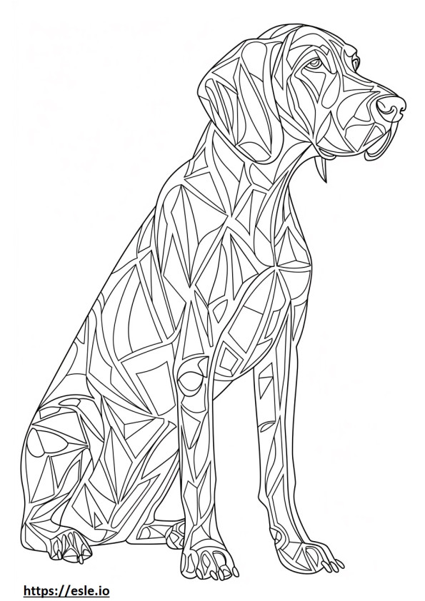 Coloriage Coonhound américain mignon à imprimer